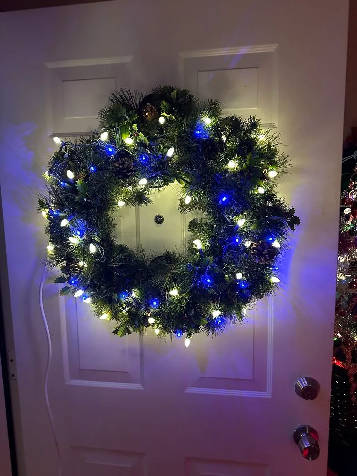 Another Of My Christmas Wreaths (#3 Of 4) At The Front Door