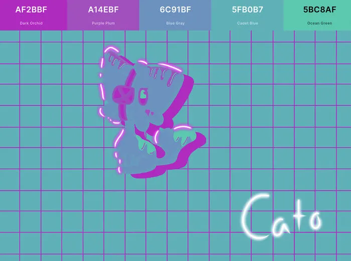 I Created 7 Cats From Randomized Pallets Digitally