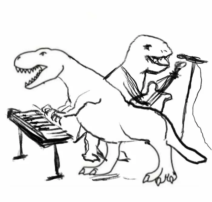 "Complete This Image In A Way That Proves You Won’t Be Replaced By AI": 30 People Finish A T-Rex Sketch In A Way AI Wouldn't