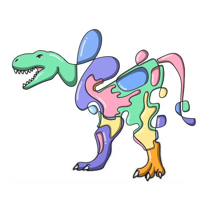 "Complete This Image In A Way That Proves You Won’t Be Replaced By AI": 30 People Finish A T-Rex Sketch In A Way AI Wouldn't