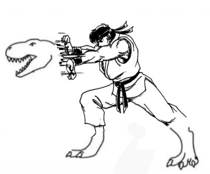 "Complete This Image In A Way That Proves You Won’t Be Replaced By AI": 30 People Finish A T-Rex Sketch In A Way AI Wouldn't