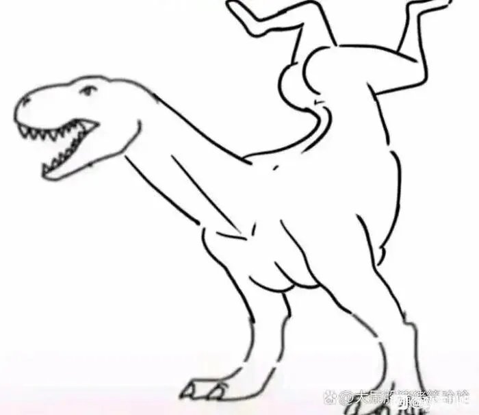 "Complete This Image In A Way That Proves You Won’t Be Replaced By AI": 30 People Finish A T-Rex Sketch In A Way AI Wouldn't