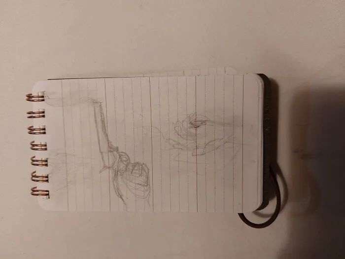 Hand Page. I Love Drawing Hands And I Think This Is Some Of My Best Work. (Tw; Smoking Gun, No Blood Or Violence)