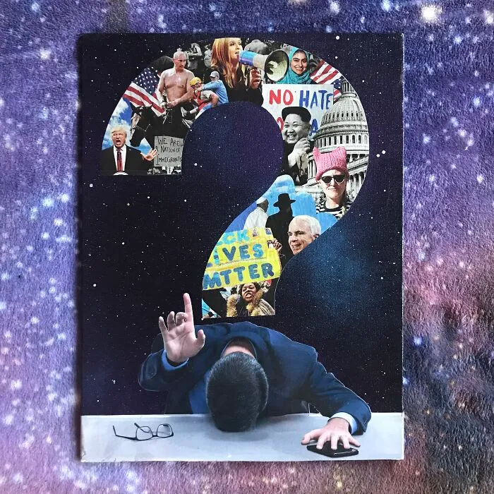 I Upcycle Canvases, Cut Up Magazines, And Use Paints To Make My Art (20 Pics)
