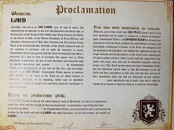 You May Call Me Lord Now