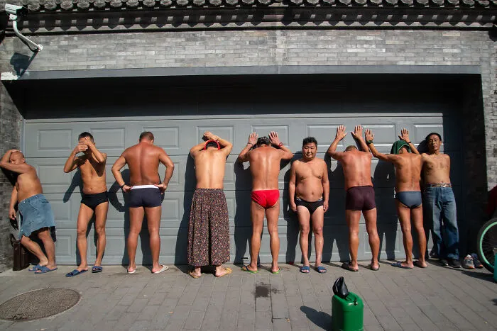 Beijing Swimmers By Pelin Guven