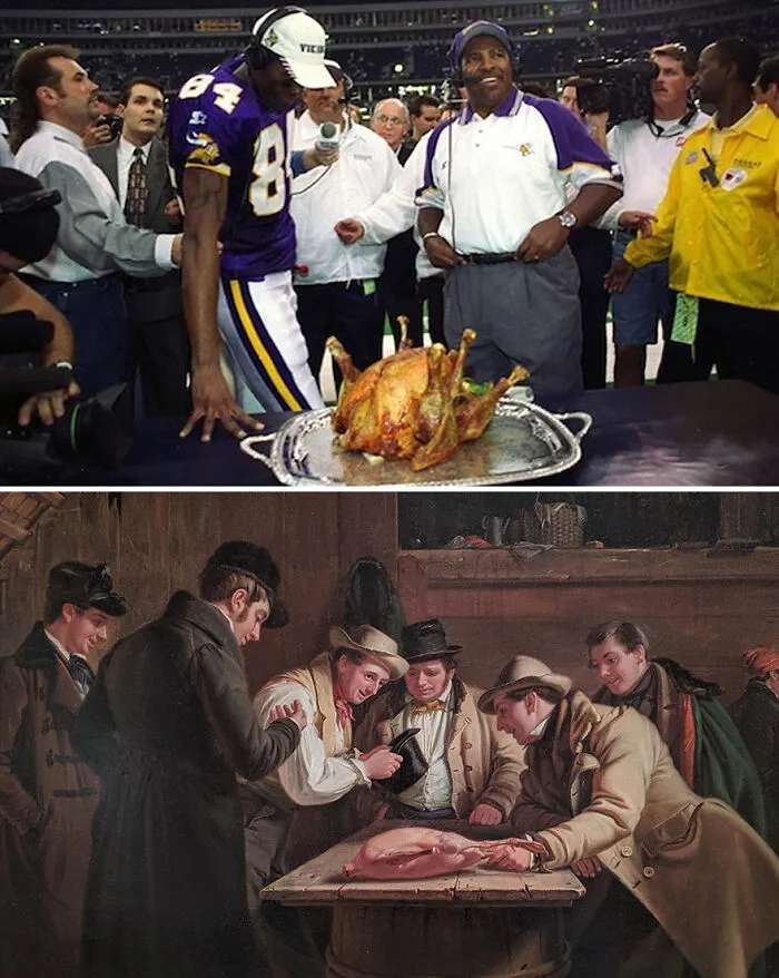 Coincidentally Accurate And Funny Similarities Found Between Art And Sports Moments By This Instagram Account (30 New Pics)