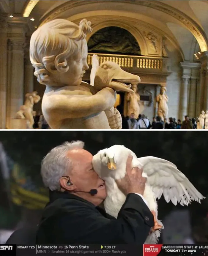 Coincidentally Accurate And Funny Similarities Found Between Art And Sports Moments By This Instagram Account (30 New Pics)