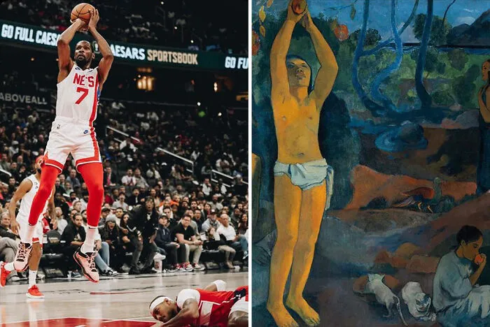 Coincidentally Accurate And Funny Similarities Found Between Art And Sports Moments By This Instagram Account (30 New Pics)