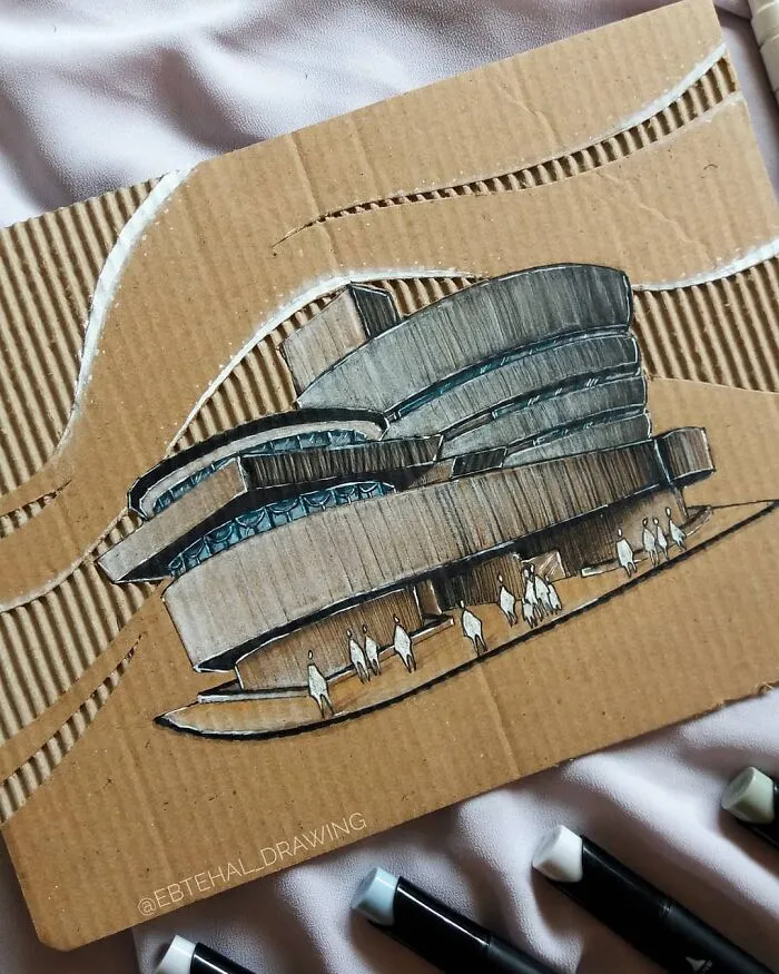 Here Are 26 3D Building Cardboard Artworks Made By This Student Of Architecture