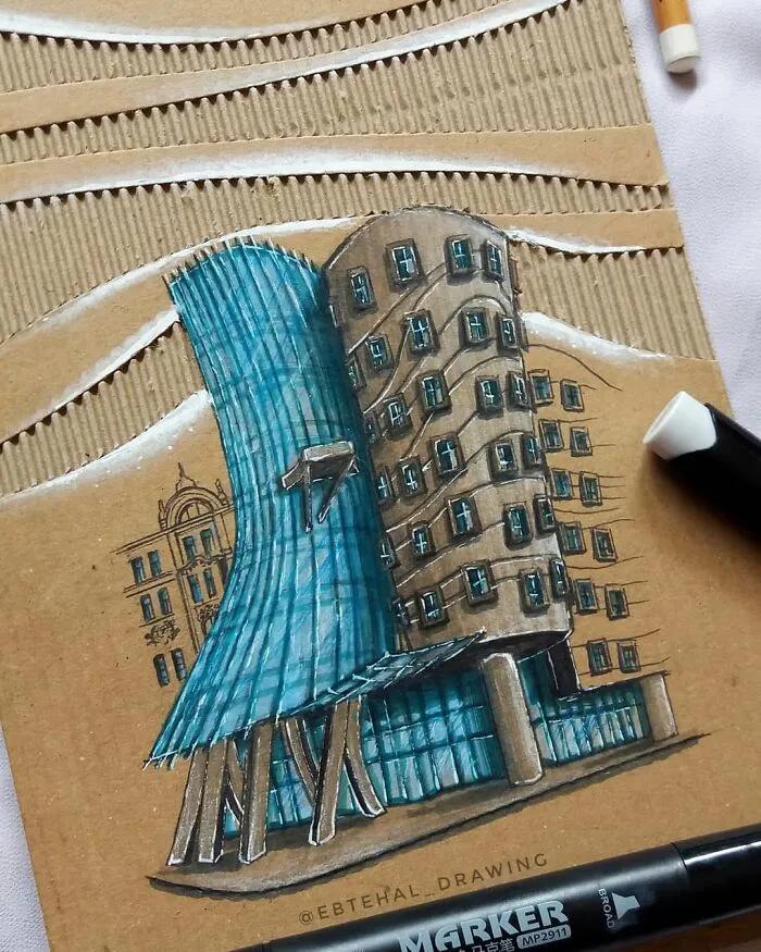 Here Are 26 3D Building Cardboard Artworks Made By This Student Of Architecture