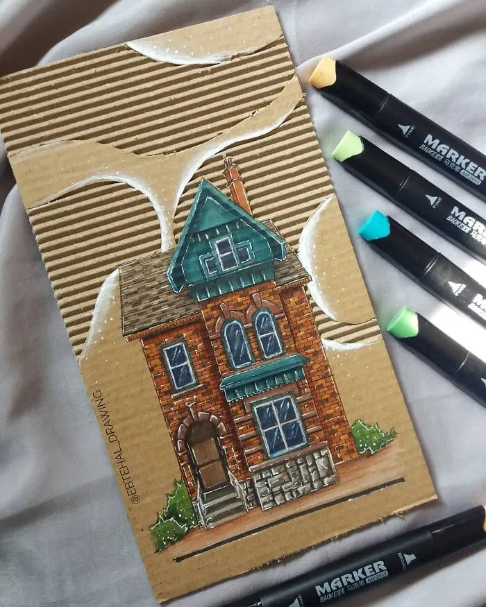 Here Are 26 3D Building Cardboard Artworks Made By This Student Of Architecture