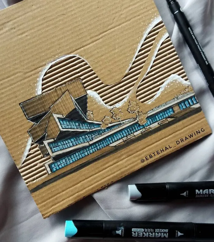 Here Are 26 3D Building Cardboard Artworks Made By This Student Of Architecture