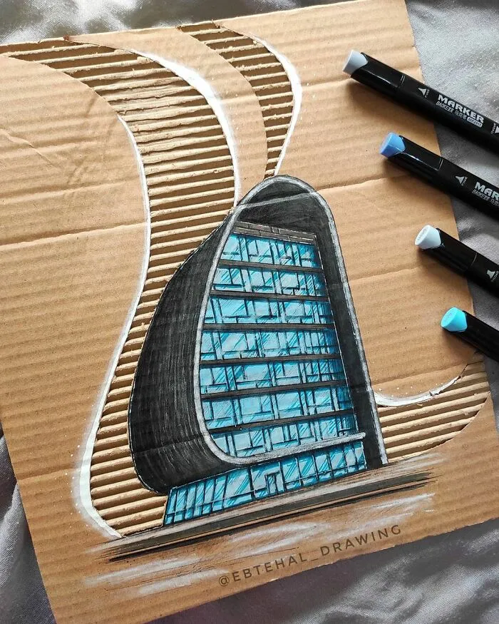 Here Are 26 3D Building Cardboard Artworks Made By This Student Of Architecture