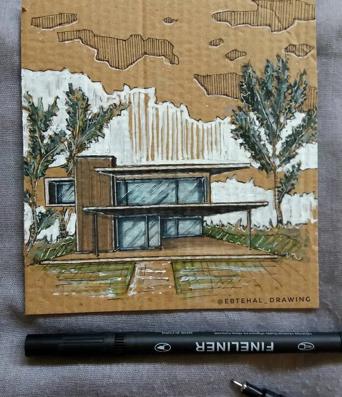 Here Are 26 3D Building Cardboard Artworks Made By This Student Of Architecture