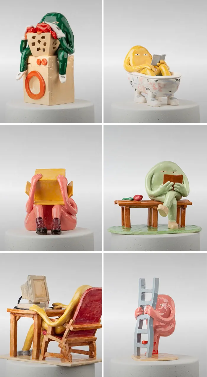  Colección de piezas de cerámica que creé durante el invierno