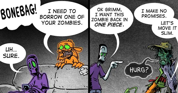 I Created Comics About A Hustling Necromancer And His Assistant In Today's Job Market (7 Pics)
