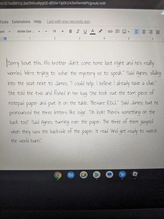 An Exerpt From A Mystery Novel I'm Writing