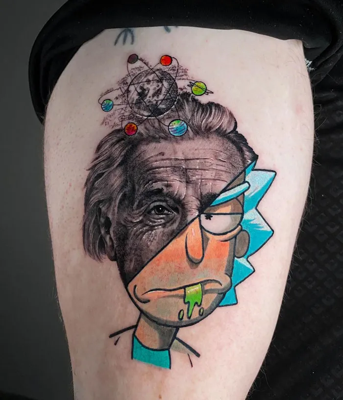 Rick Sanchez From Rick And Morty Tattoo
