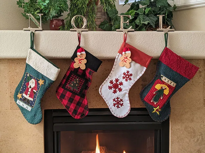 Hanged Christmas stockings