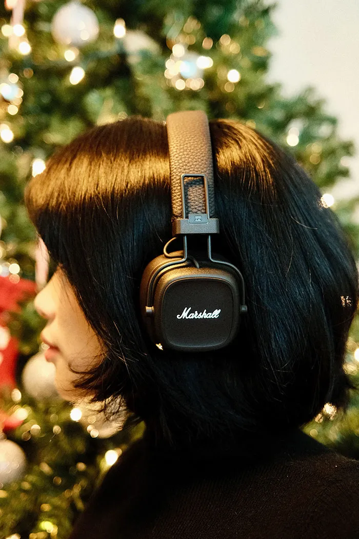 Person with headphones listening to music
