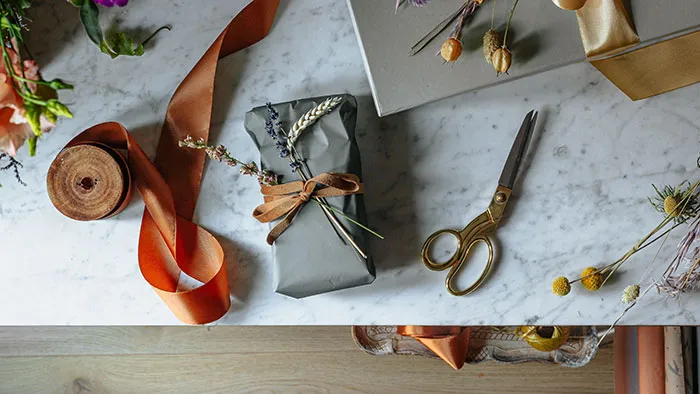 Wrapping Christmas gift