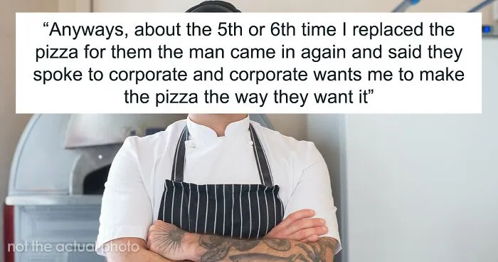 Pizza Maker Tries To Explain To Couple That They Ordered Too Many Toppings And The Pizza Won’t Cook, They Insist And The Worker Maliciously Complies
