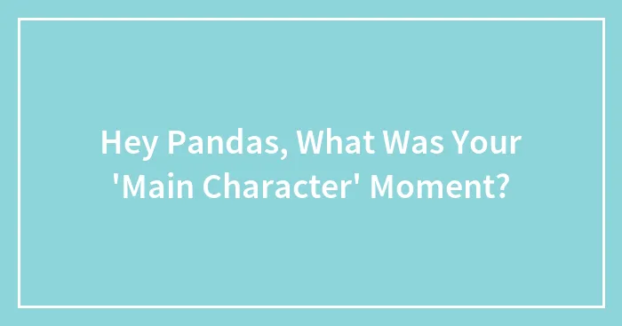 Hey Pandas, What Was Your 'Main Character' Moment? (Closed)