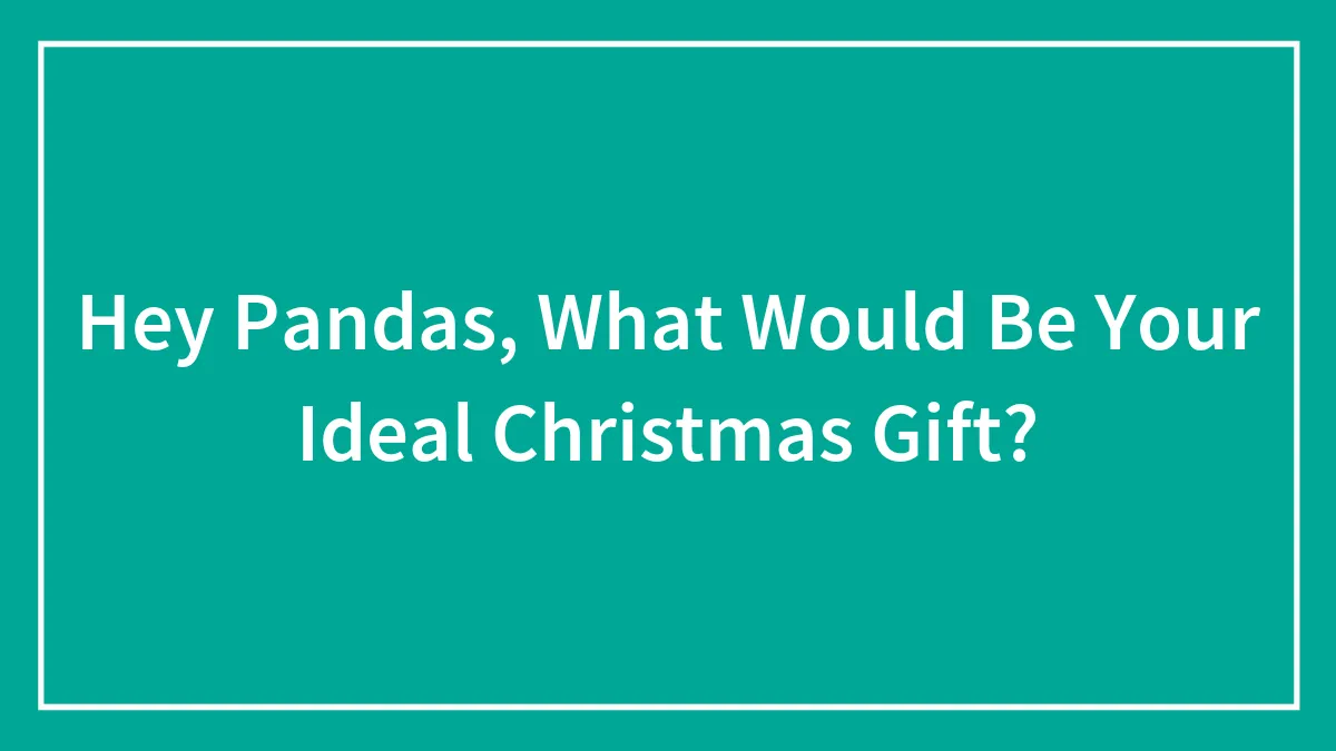 Hey Pandas, What Would Be Your Ideal Christmas Gift? (Closed)