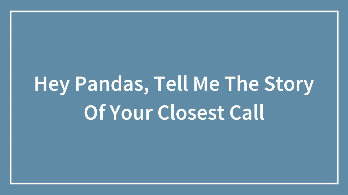 Hey Pandas, Tell Me The Story Of Your Closest Call (Closed)