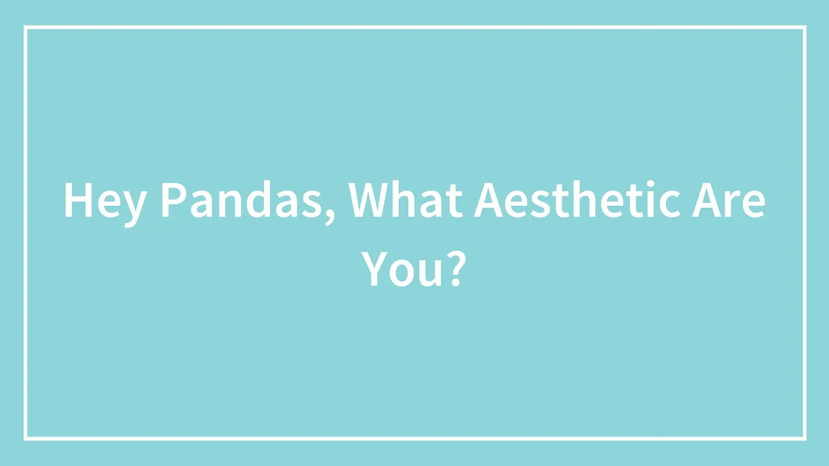 Hey Pandas, What Aesthetic Are You?