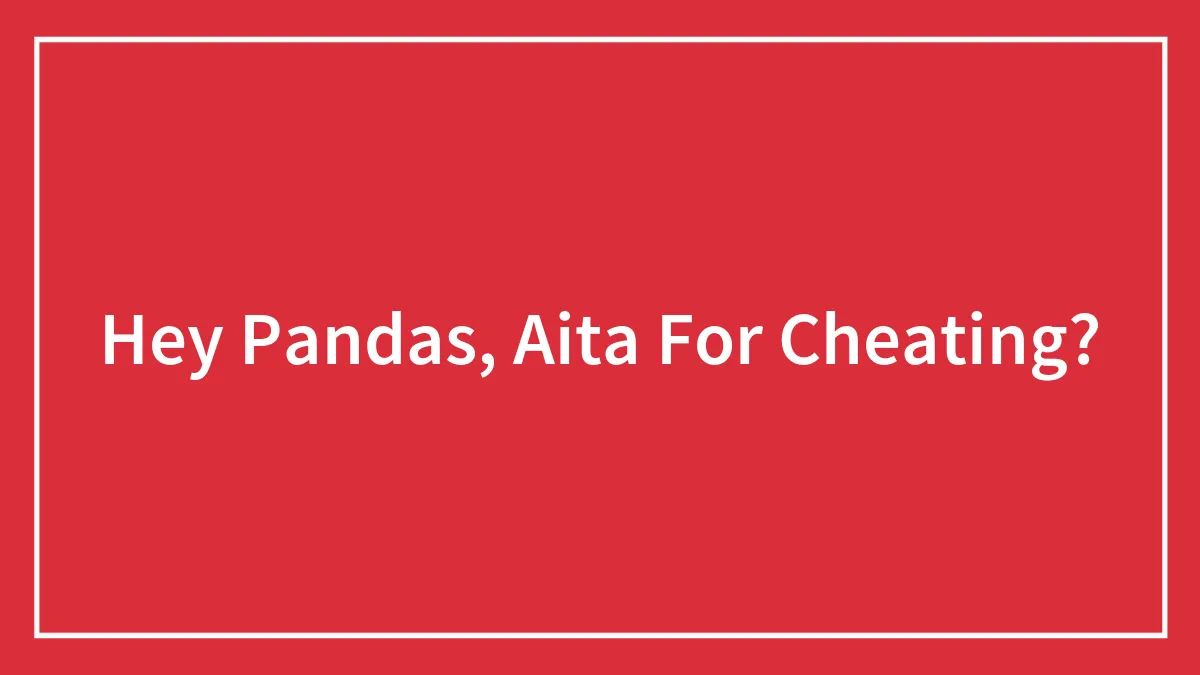 Hey Pandas, Aita For Cheating?