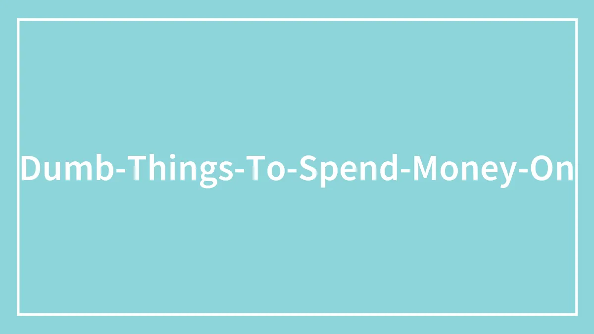 95 Dumb Things To Spend Money On, As Shared By People In This Online Thread