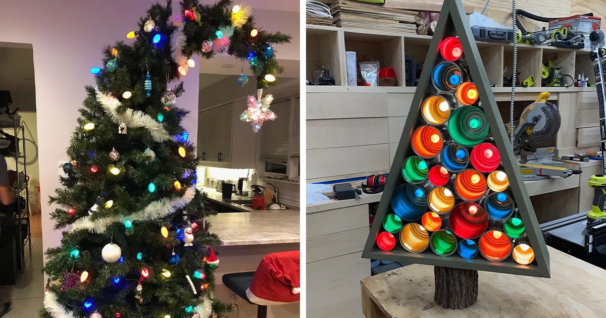 40 Personas que triunfaron con sus creativos árboles de Navidad (nuevas fotos)