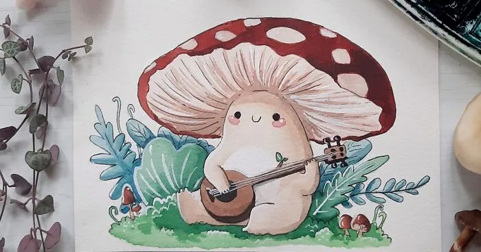 I Challenged Myself To Create One Cute And Spooky Painting Every Day For A Whole Month (31 Pics)