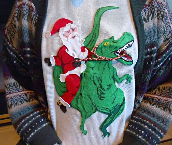 Mi novio me pidió que le hiciera un jersey navideño. Esto es lo que se me ocurrió
