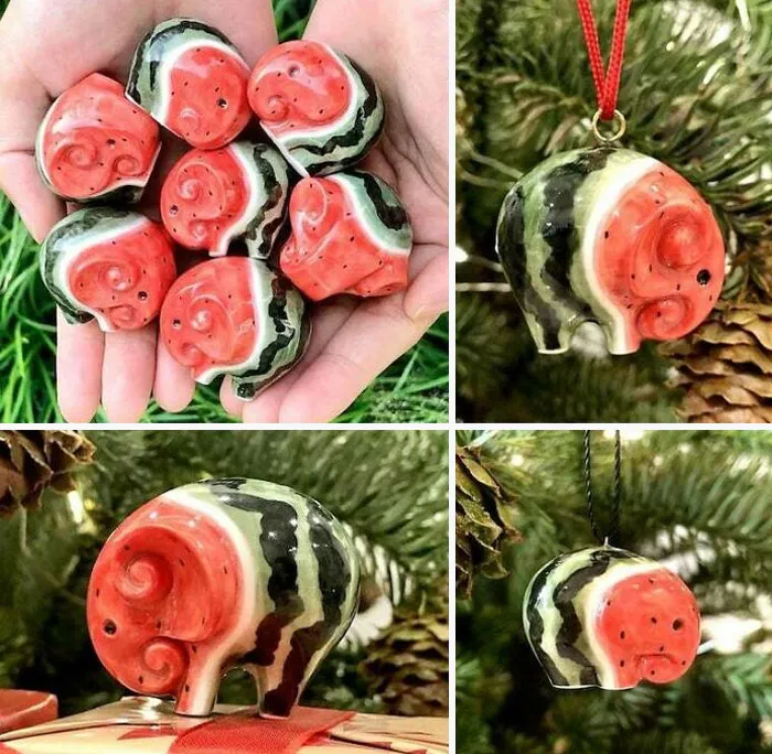 I Made Watermelephant Ornaments For This Christmas