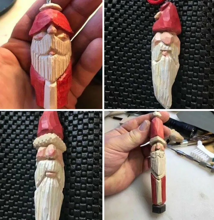 Some Of My Hand-Carved Christmas Ornaments