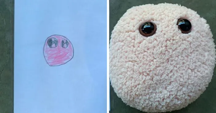 Teacher Goes Viral On Twitter After One Of Her Students’ Dad Posted The Plush Toys She Made Based On The Kids' Drawings (12 Pics)