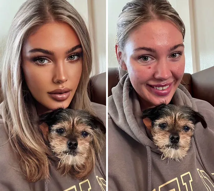 Esta mujer editó sus fotos exageradamente para demostrar la falsedad de lo que vemos en redes sociales (nuevas imágenes)