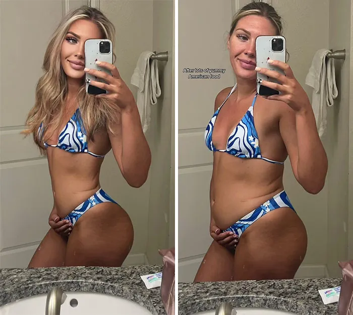 Esta mujer editó sus fotos exageradamente para demostrar la falsedad de lo que vemos en redes sociales (nuevas imágenes)