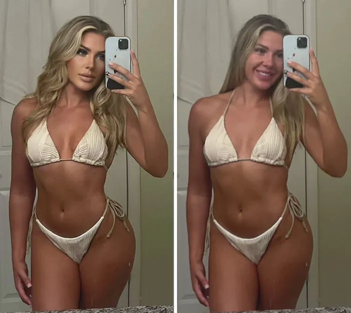 Esta mujer editó sus fotos exageradamente para demostrar la falsedad de lo que vemos en redes sociales (nuevas imágenes)