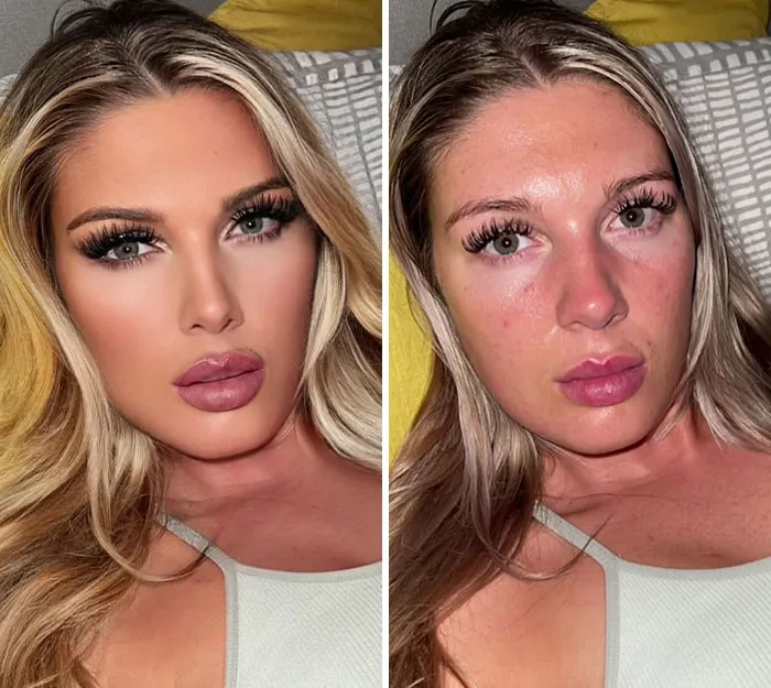 Esta mujer editó sus fotos exageradamente para demostrar la falsedad de lo que vemos en redes sociales (nuevas imágenes)