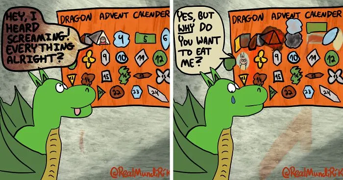 I Made An Advent Calendar For Dragons And Things Got Hairy (24 Pics)