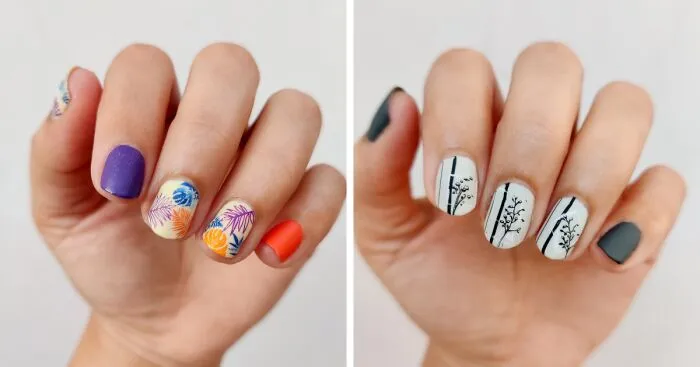 Inspired By 8 Nail Art Designs For Short Nails I Chose To Create On My Own Nails As Well