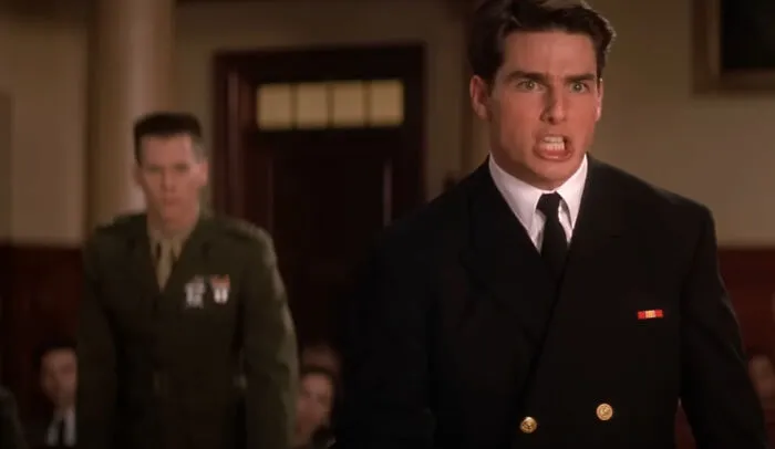 Lieutenant Daniel Kaffee Questioning Colonel Nathan R. Jessup In A Few Good Men (1992)
