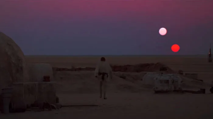 Binary Sunset In Star Wars: A New Hope (1977)