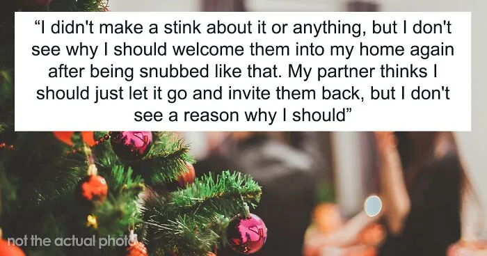 "AITA For Not Inviting Them To My Christmas Party After They Didn’t Invite Me To Their Wedding?"