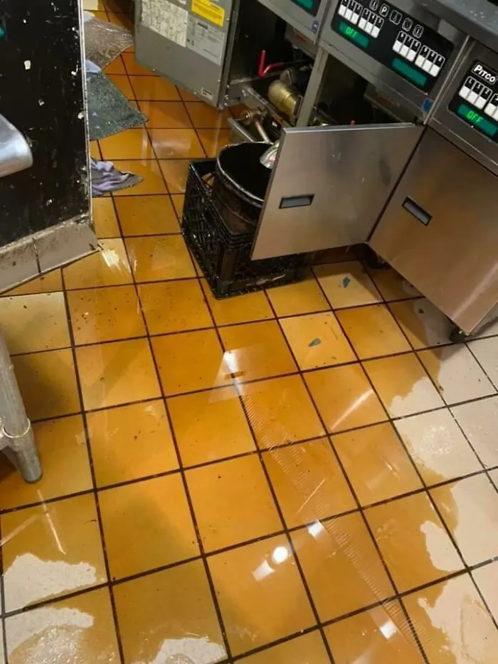 New Guy Tried To Empty The Fryer Grease Into A Plastic Bucket