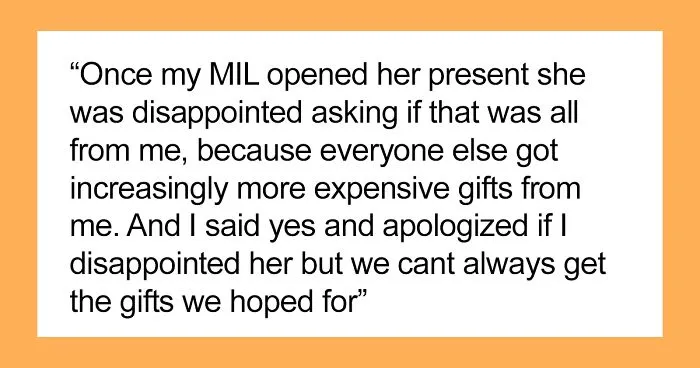 Man Gets Revenge On His MIL By Giving Her $40 Gift Instead Of A $600 One After She Refused To Give Her Gift To His Daughter